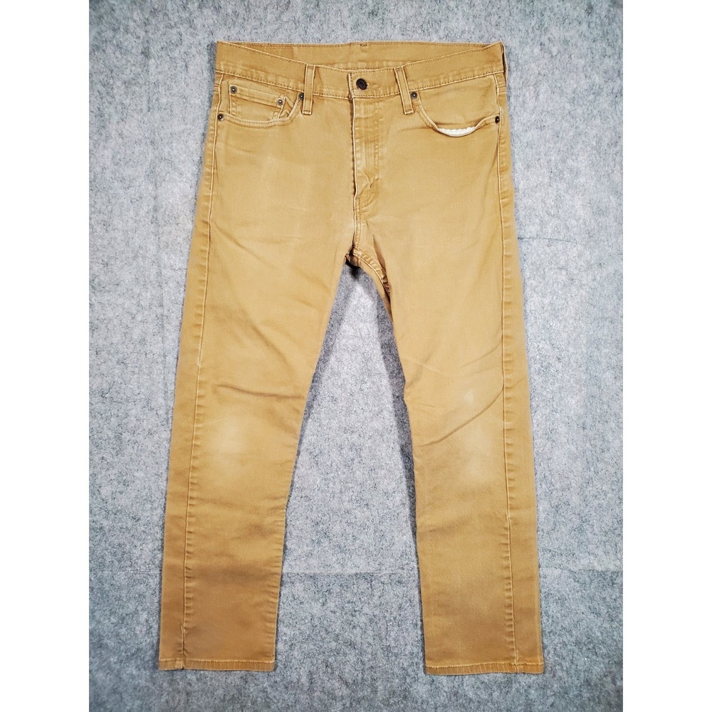Levis 513 Jeans Mens 32x30* Brown Slim Straight Denim Stretch Pants Casual - Picture 1 of 16